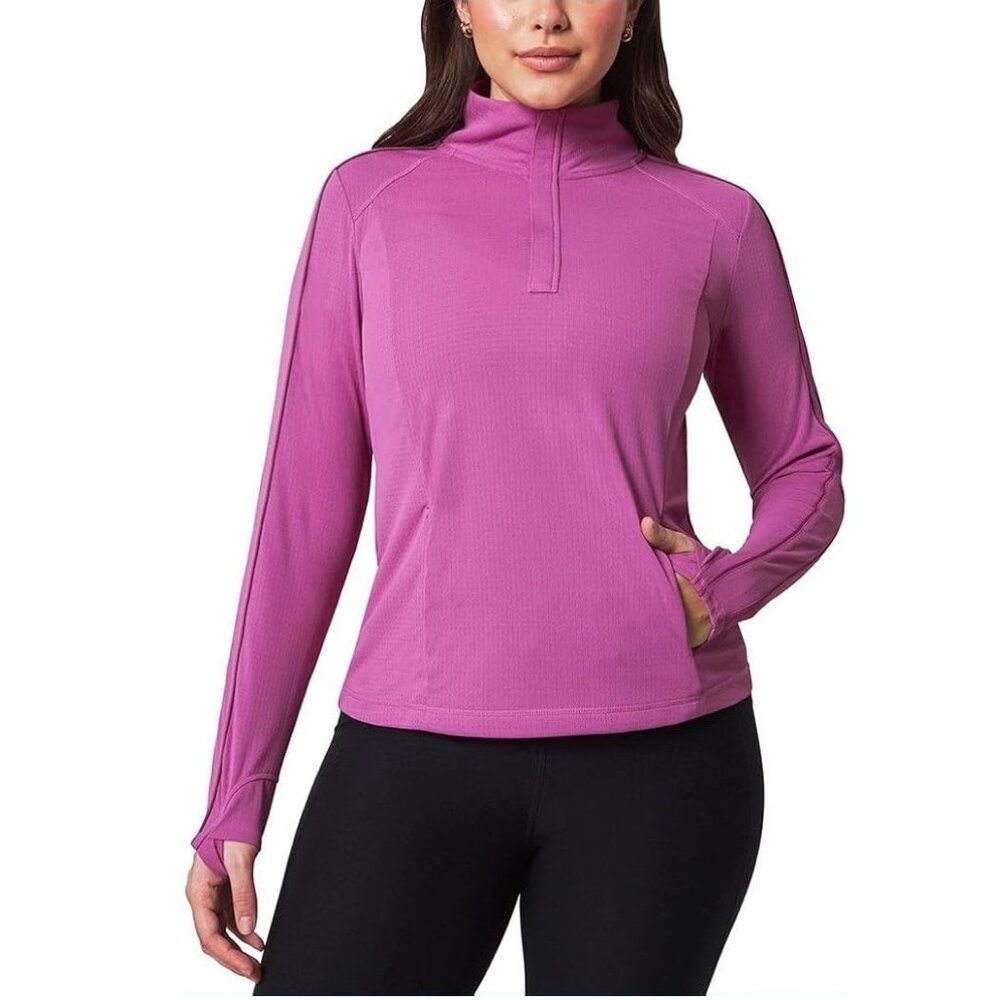 NWoT Mondetta Women Active 1/4 Zip Long Sleeve Top Purple Size XS $50 10HL310